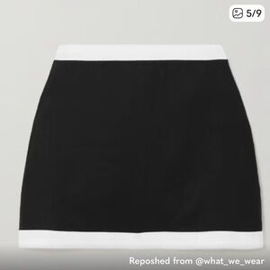 Reformation Robbie Linen Black and White Mini Skirt size 0